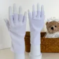 White half finger gloves for women sun protection breathable spandex short gloves anti uv driving - Half Finger / White