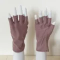 Women half finger sun protection gloves spring summer breathable solid color short style details - Half Finger / Dusty Pink