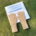 Guantes de punto de invierno para mujer color sólido grueso acogedor táctil cinco dedos - Talla única / Café Claro