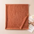 Sciarpa jacquard effetto cashmere arancione, scialle morbido autunno inverno ufficio. - Aranciata