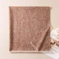 Cashmere feel winter shawl jacquard soft warm elegant scarf for women fashion accessory - Mocha Mousse