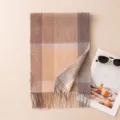 Autunno Inverno Quadrati Cachemire Sciarpa Caldo Spesso Frange Scialle Moda Donna Scaldacollo - 180*32 / 7298-2 Albicocca Marrone