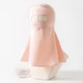 Pink silk sun protection full face mask and neck cover for UV protection in all seasons. - One Size (Adjustable) / Pink