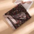 Mujer Vintage Estampado Floral Imitación Cachemira Bufanda, Motivo Rosa Oscura, Chal - 190*65cm / Gris oscuro