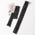 Women sheer polka dot sun protection sleeves breathable mesh arm covers for summer outdoor wear - One Size / Black Polka Dot