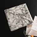 Bufanda Estampado Marmol Tacto Cachemir Calido Otono Invierno Chale Moda Variante Color - Gris Negro