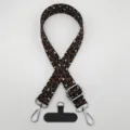 Sangle de téléphone réglable à imprimé léopard rétro avec boucle métallique et languette - Style 3