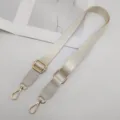 Vervangende verstelbare nylon schouderriem voor damestas met gouden metalen gespen - Zilveren Haak / Broken Wit