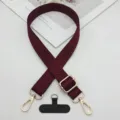 Tracolla per telefono intrecciata regolabile, cinghia universale con linguetta di supporto. - Pad Stile T / Rosso Vino Scuro