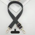 Tracolla intrecciata per telefono con fibbia regolabile e linguetta di fissaggio universale. - Pad Stile T / Grigio scuro