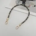 40cm colorful beaded short bag strap replacement handbag handle wrist chain retro accessory - Black and Gray