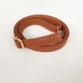 Correa de repuesto para bolso de cuero PU marrón con hebilla de metal dorado, 2cm para bolsos DIY. - Marrón