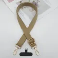 Correa de hombro de repuesto ajustable de color sólido para bolsos y teléfonos móviles. - Gancho Dorado + Junta T / Caqui