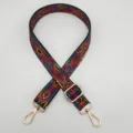 Bunte geometrische Ersatz-Taschenriemen verstellbare Umhängeband für Handtaschen Taschen - Goldener Haken / Buntes Geometrisches Muster