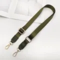 Verstelbare nylon tassenriem vervanging 2.5cm breedte effen kleur schoudertas accessoire - Legergroen