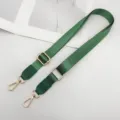 Vervangende nylon tassenband 2.5cm breed verstelbare schouderband tas met gouden hardware. - Grasgroen