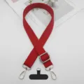 Correa cruzada ajustable de color sólido para teléfono móvil, correa de repuesto. - Gancho Plateado + Junta T / Rojo