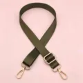 Effen nylon tasriem 2.5cm verstelbare crossbody schouderriem vervangende riem - Legergroen