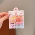 Bellissimo set di elastici per capelli per bambine con fiocchi colorati e fragole. - Stile Animale Frutta 1 (10 Pz)