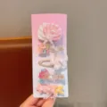 Set mollette per capelli con conchiglia e sirena per bambini, dettaglio perle glitter. - Set di 5 Pezzi Conchiglia Polpo Rosa