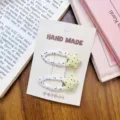 Pinzas para el cabello bonitas con diseño de estrella para mujeres, accesorios de tela. - Par Pinzas BB Estrella Amarilla