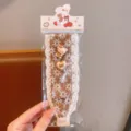 Bellissima fascia in pizzo per donne e bambini con decorazione di orsetto e chiusura in velcro. - Stile Orso Cuore / Caffè