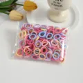 Mini elastici per capelli bambini colorati senza cuciture morbidi accessori per capelli - Serie Colore Ghiaccio 100 Pz
