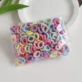 Piccoli elastici per capelli colorati per bambini accessori per lo styling quotidiano - 100 Pezzi / Serie Macaron