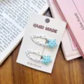 Lindos pasadores de pelo de tela de estrella accesorios de azul dulce para mujeres y niñas - Par Pinzas BB Estrella Azul