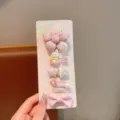 Set di fermagli per capelli per bambini, adorabili fiocchi e forcine per bambine carine e dolci. - Set di 5 Pezzi Coniglio Fiore / Rosa