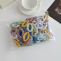 Set di elastici per capelli colorati in busta, scrunchies morbidi ed elastici per donna. - Gelato Confezione da 100