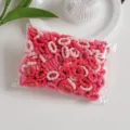 100 Stk Kinder Haargummis Frottee Elastische Haarbänder Rosa Süße Haarschmuck NEU - 100 Stück/Packung / Rosatöne