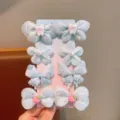 Set fermagli per capelli blu bambini, simpatico fiocco accessori capelli per ragazze dettaglio. - Stile Farfalla Orsetto / Blu