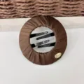 Brown satin fabric round hair bun maker clip elegant women hair styling tool accessory - Coffee