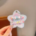 Kinder Cartoon Kuenstliche Naehle Detailansicht mit suessen 3D Bonbon Motiven und Aufkleber. - Hase Süßigkeit