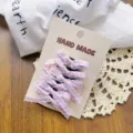 Pinzas de pelo con lazo a cuadros rosa bonito juego de horquillas para mujeres niñas accesorios - Paquete de Seis Pinzas Pelo Lazo Rosa