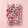 Elastici per capelli colorati caramella bambini morbidi acconciatura, accessori graziosi. - Confezione da 100 Pezzi (2cm, Busta OPP) / Viola Scuro