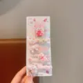 Set di graziosi fermagli per capelli con coniglio cartone animato per piccole ragazze - Set da 5 Pezzi Fragola Coniglio Rosa