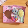 Set regalo accessori per capelli per bambini con spazzola elastici e mini mollette - Set Pettine ed Elastici Verde