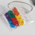Multi-color high elasticity seamless hair ties rubber bands set with packaging card. - Dark Color Series