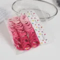 Seamless high elastic hair ties set for kids and adults, daily hair styling accessories. - Pink Color Series