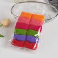 Vista dettagliata elastici per capelli senza cuciture colorati, set mollette spugna. - tonalità rosse