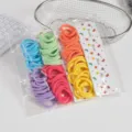 High elasticity seamless colorful hair ties basic elastic bands with cute cards - Fluorescent Macaron