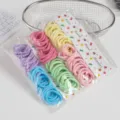 Colorful seamless hair ties set high elasticity elastic hair bands for women and girls daily styling - Cream Color Series