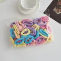 Colorful plush towel hair ties scrunchies high elasticity rubber bands set for women girls - Candy Color 100 Pack