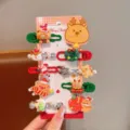 Set fermagli per capelli Natale simpatico cervo babbo natale accessori bambina regalo - Modello albero di Natale / Set da 10 Pezzi