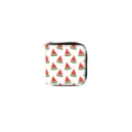 Cute watermelon print PU leather short zipper coin purse for daily use and gifts. - DX3025B