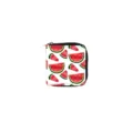 Cute cartoon watermelon print PU leather short zipper wallet for women and girls daily use. - DX3025D