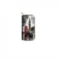 London scenery print PU leather long zipper wallet with smooth metal puller and card slots detail. - London Scenery A (DX3033B)