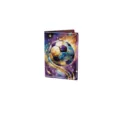 Watercolor soccer galaxy passport cover travel document holder for men women boys teens - DX3035D